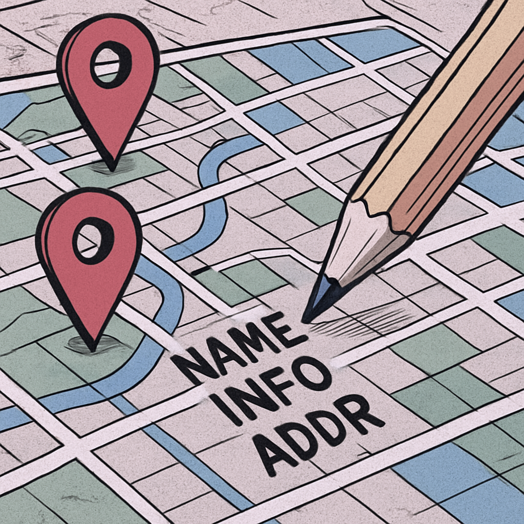 comicbook This picture is about Basic services for listing POIs on a map meaning markers should appear on a map and a pencil would write the basic att-1